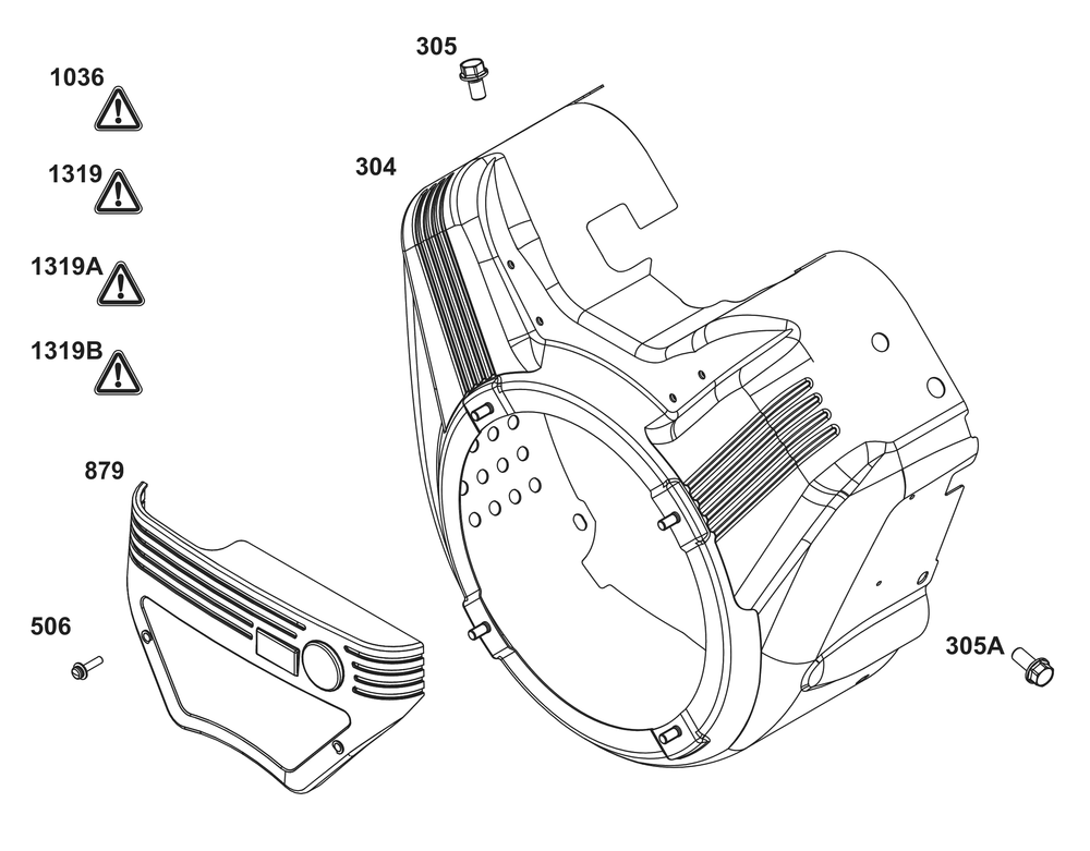 Blower Housing Group Diagram and Parts List for 385447-0344-G1 200000 - 399999 Briggs and Stratton Engine